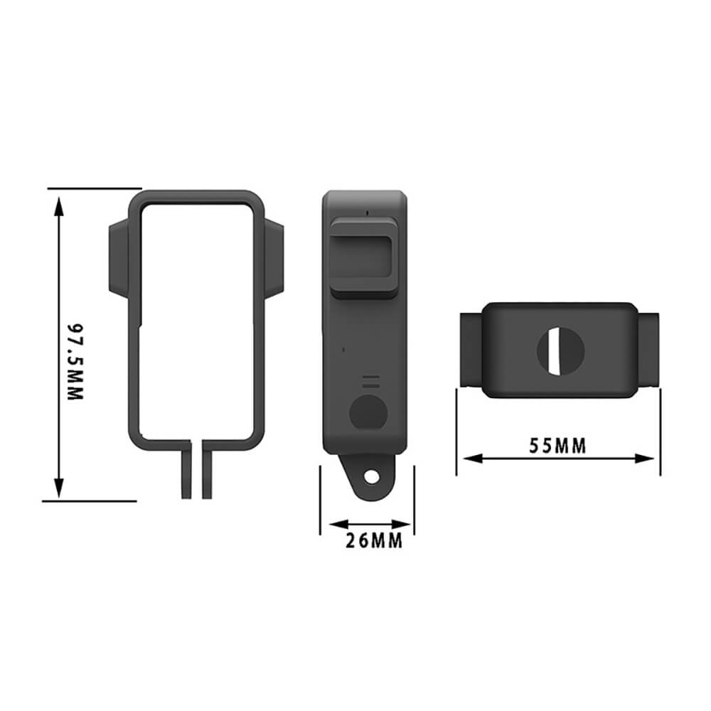 Silicone Cover/Waterproof Case/Protective Frame Replacement for DJI Action 2
