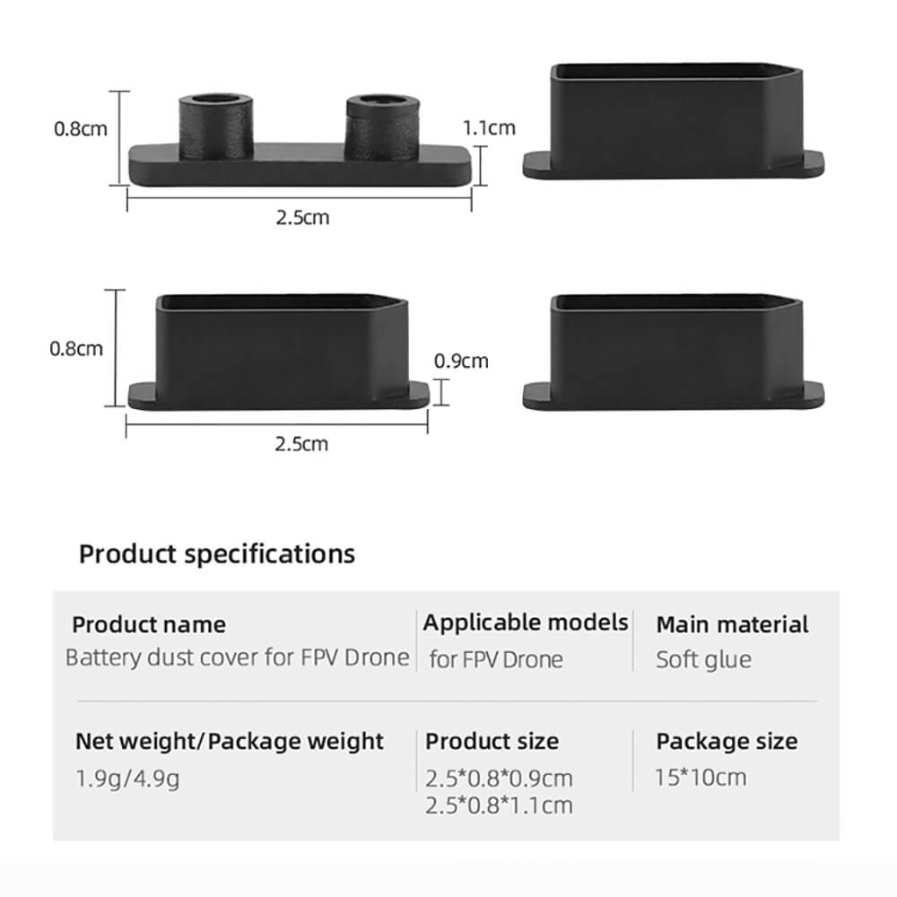 Battery Port Anti Dust Plugs Replacement for DJI FPV