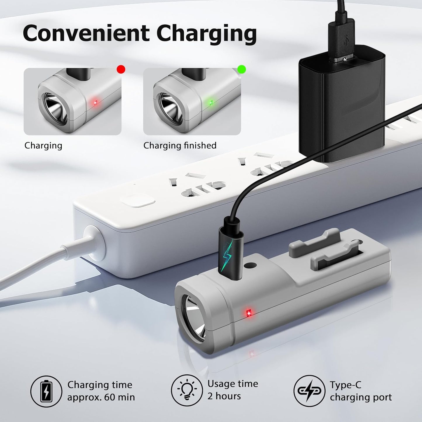LED Night Flight Assist Light for DJI Mini 5 Pro, Dual Detachable Searchlight with Emergency Flashing Modes, USB Rechargeable Drone Navigation Headlight