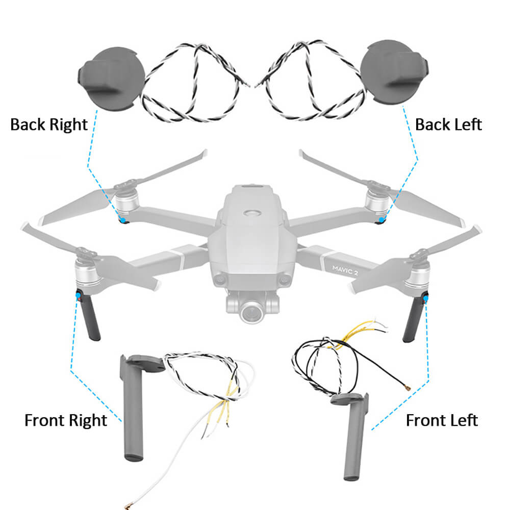 (Used-Like New) Motor Arm Landing Gears Replacement for Mavic 2 Pro/Zoom