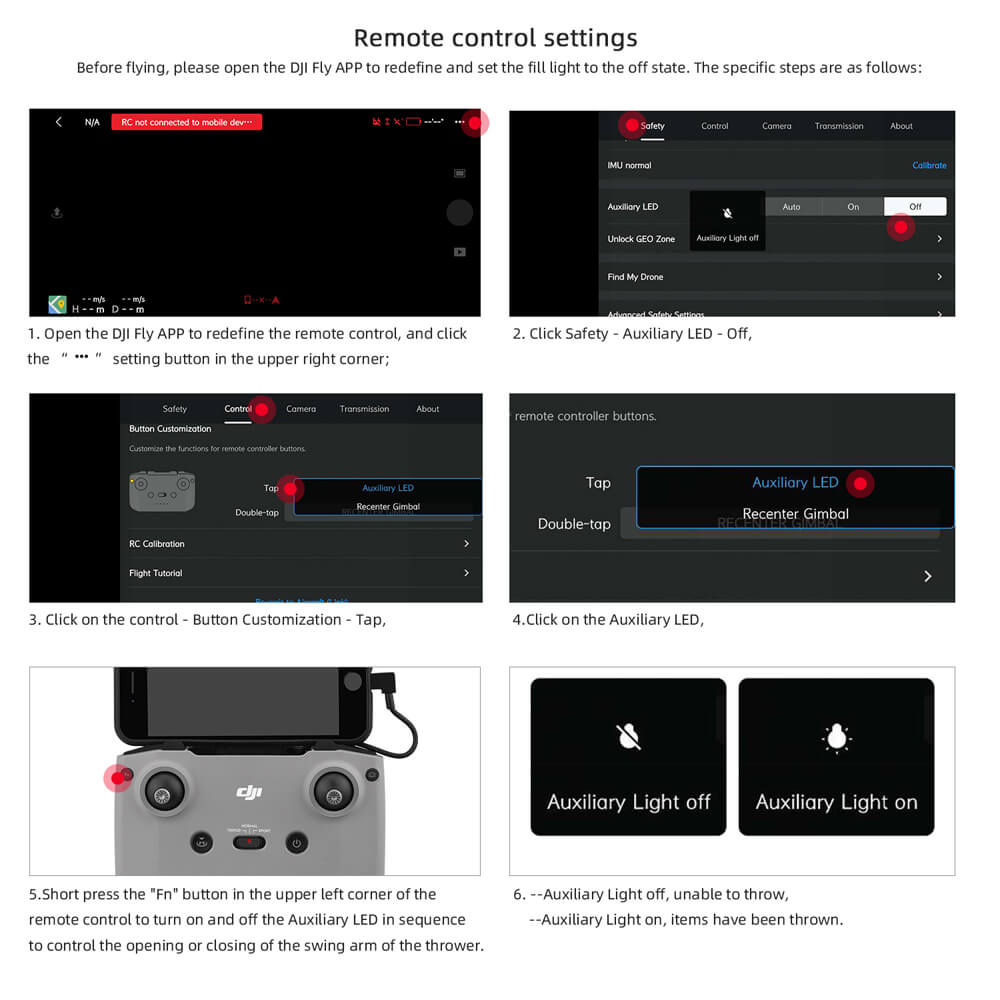 Remote Control Airdrop System Replacement for Mavic Air 2