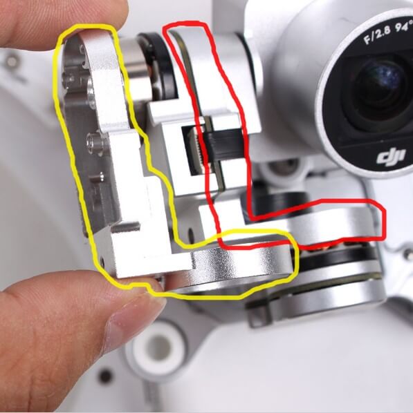 Gimbal Yaw/Roll Arm Bracket Replacement for Phantom 3 Pro/Adv