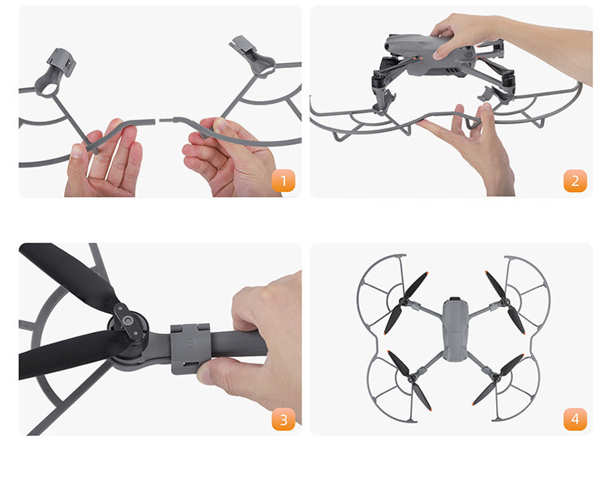 Schnellverschluss-Propellerschutz für DJI Air 3S / Air 3, leichter, stoßfester Drohnenpropellerschutz