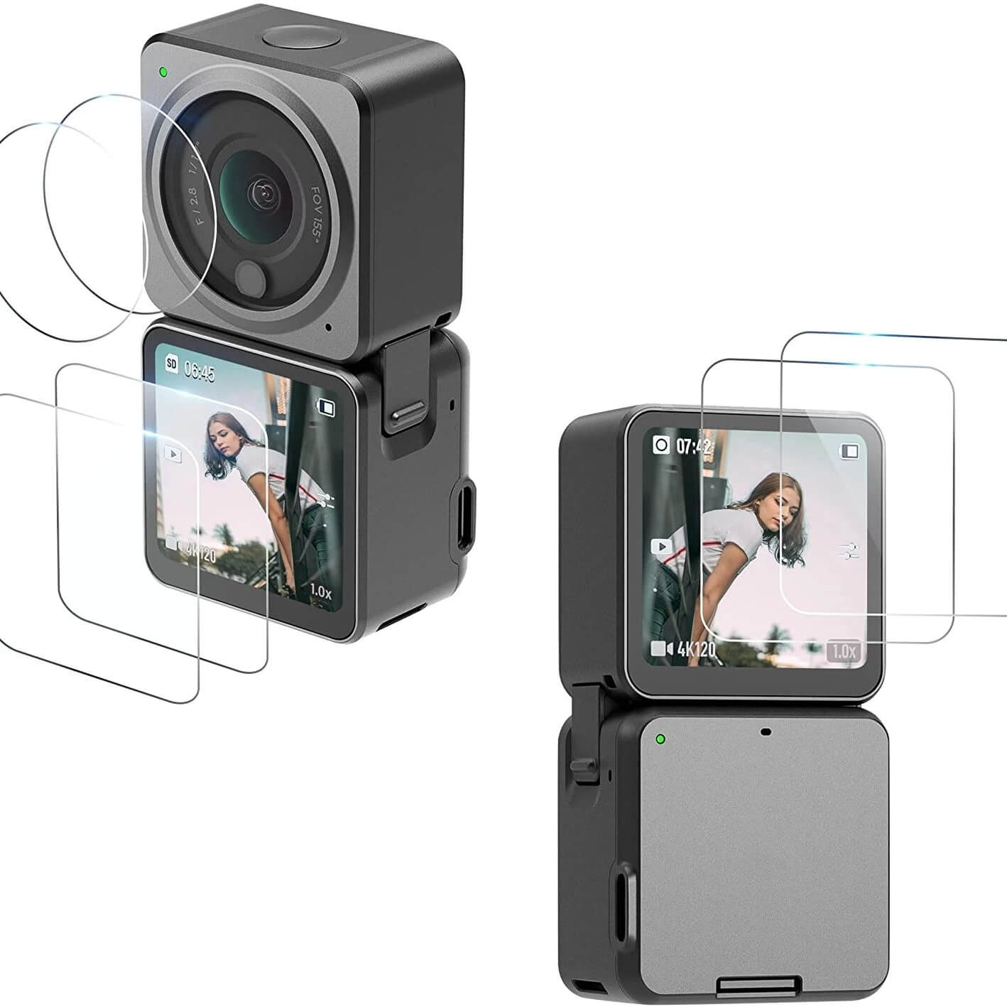 Tempered Screen Film Replacement for DJI Action 2