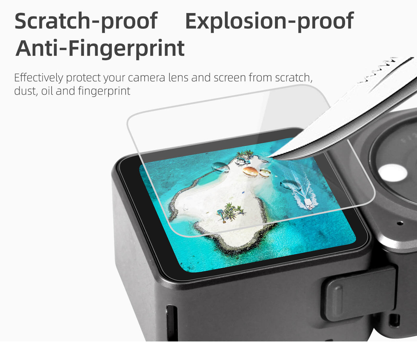 Tempered Screen Film Replacement for DJI Action 2