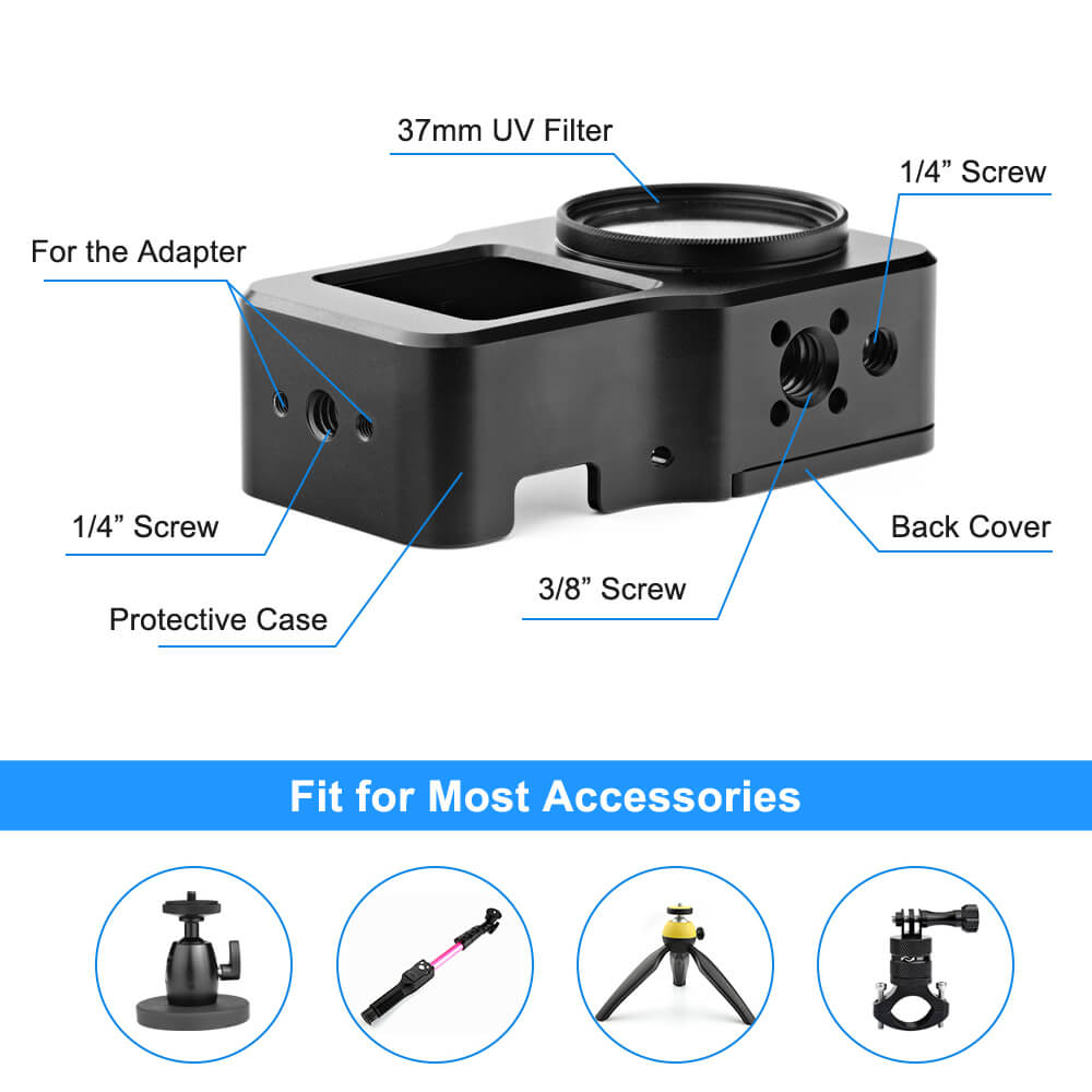 Aluminum Alloy Case Replacement for DJI Action 2