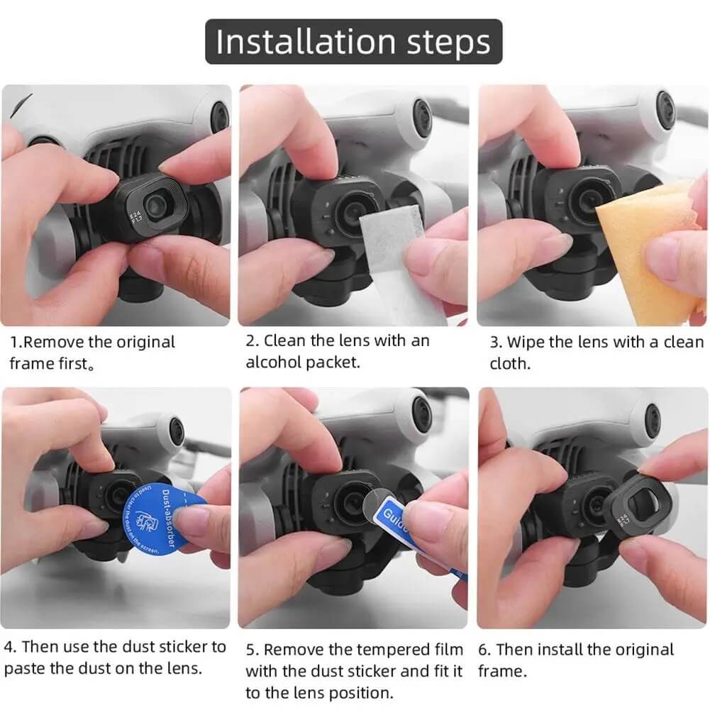 Camera Lens and Downward Sensor Protective Films Replacement for Mini 4 Pro