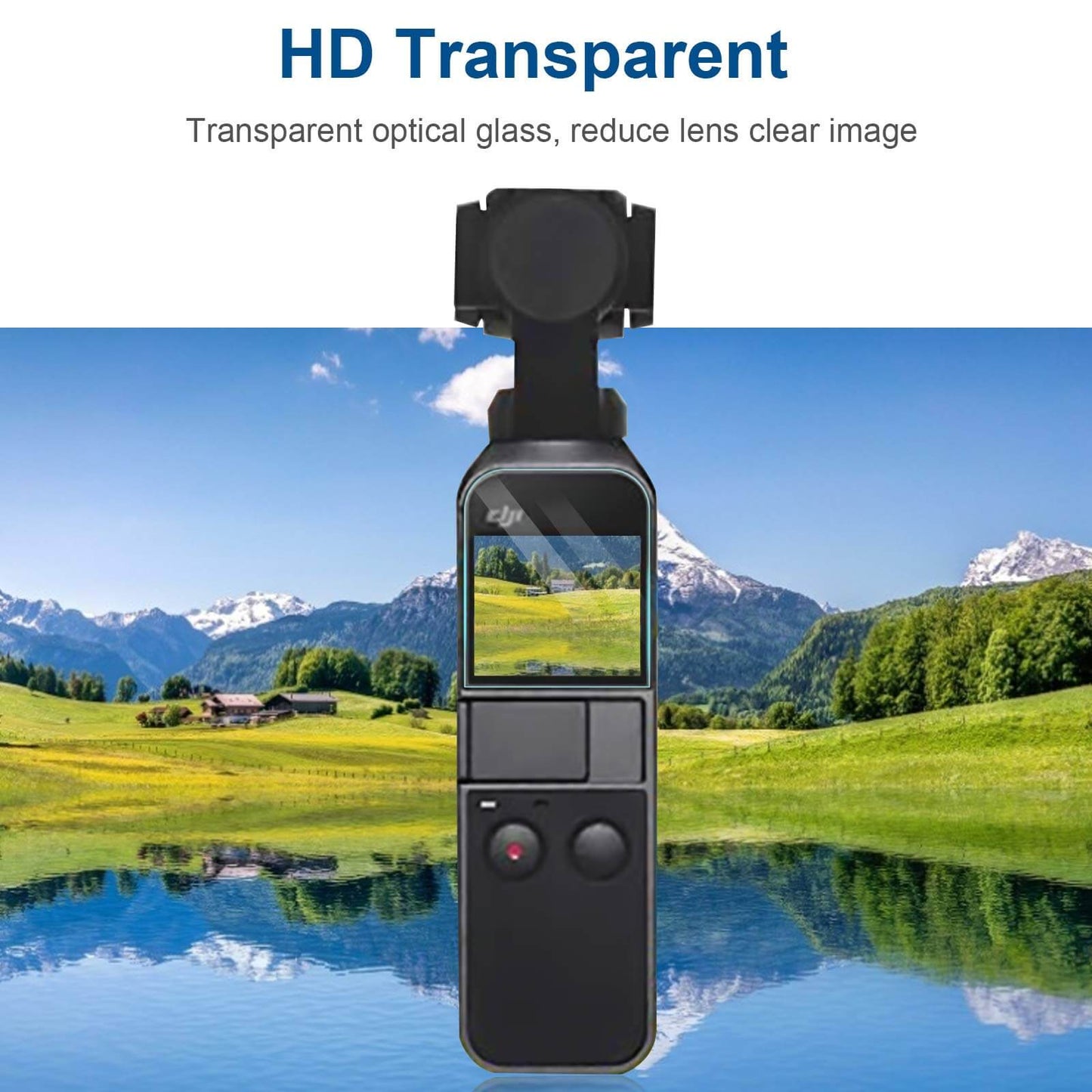 2 Sets Screen and Camera Protective Film Replacement for DJI OSMO Pocket 2/1