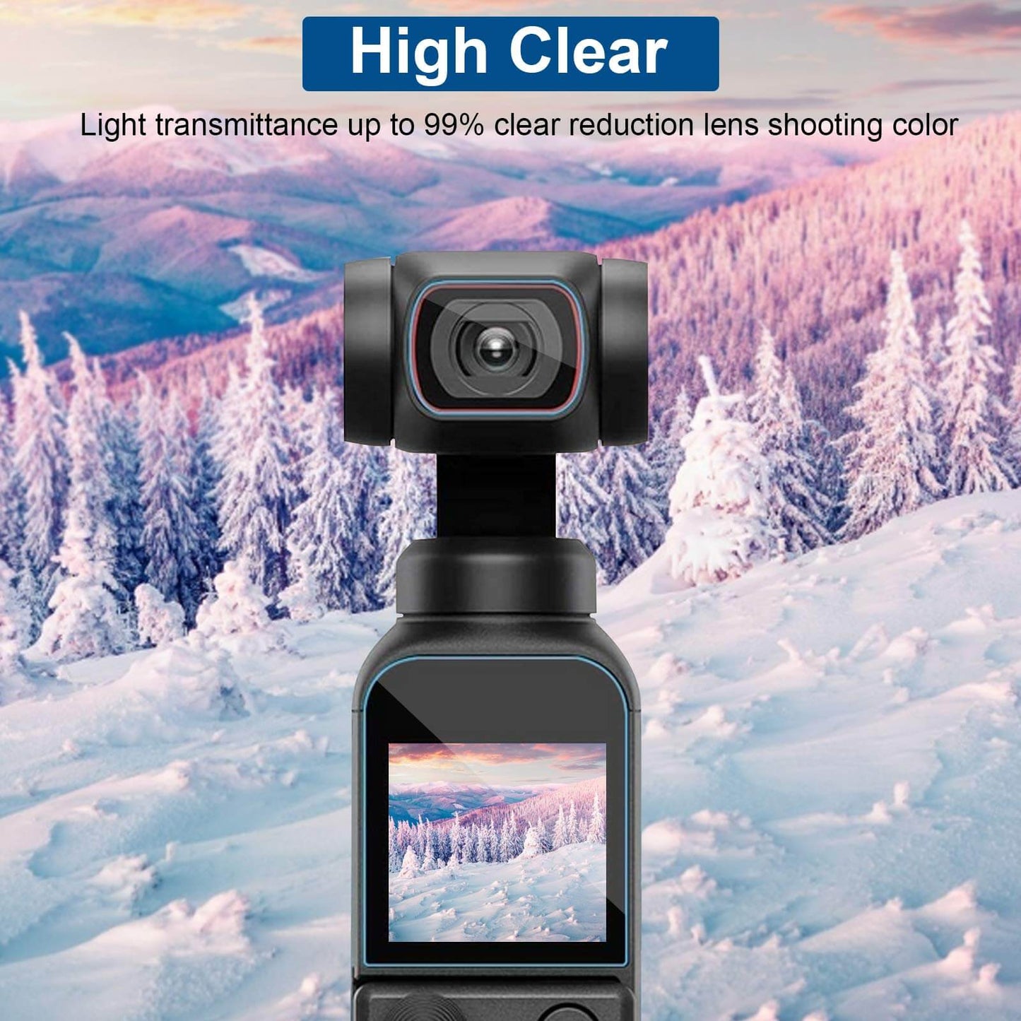 2 Sets Screen and Camera Protective Film Replacement for DJI OSMO Pocket 2/1