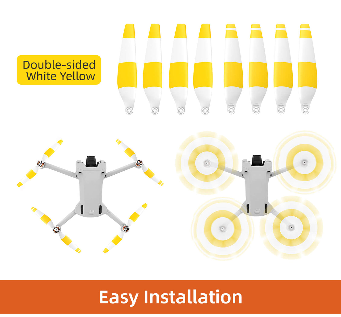 2 Pairs Colored Propellers Replacement for DJI Mini 3/4 Pro
