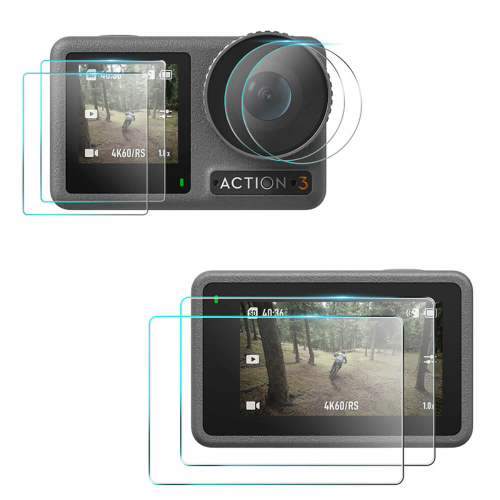 2 Pack Screen and Lens Protective Film Replacement for OSMO Action 3