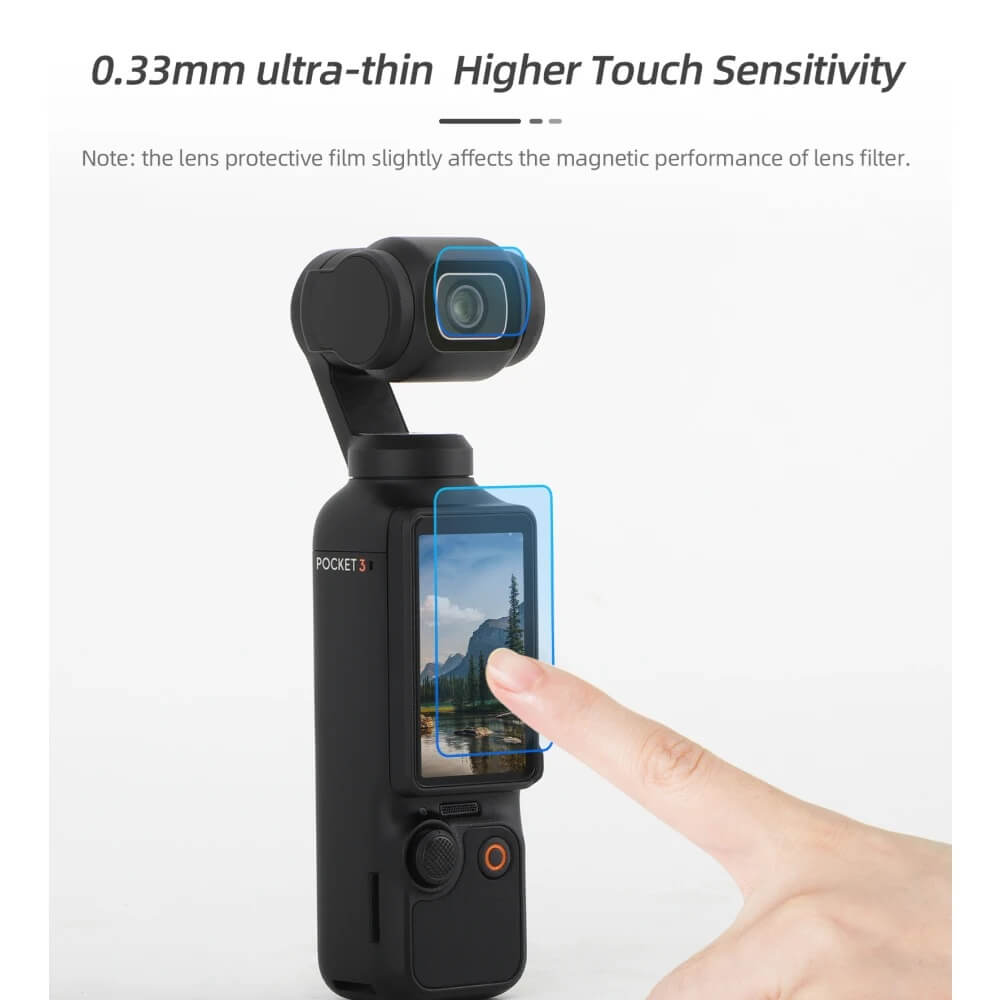 2 sets Screen and Len Protective Film Replacement for DJI OSMO Pocket 3