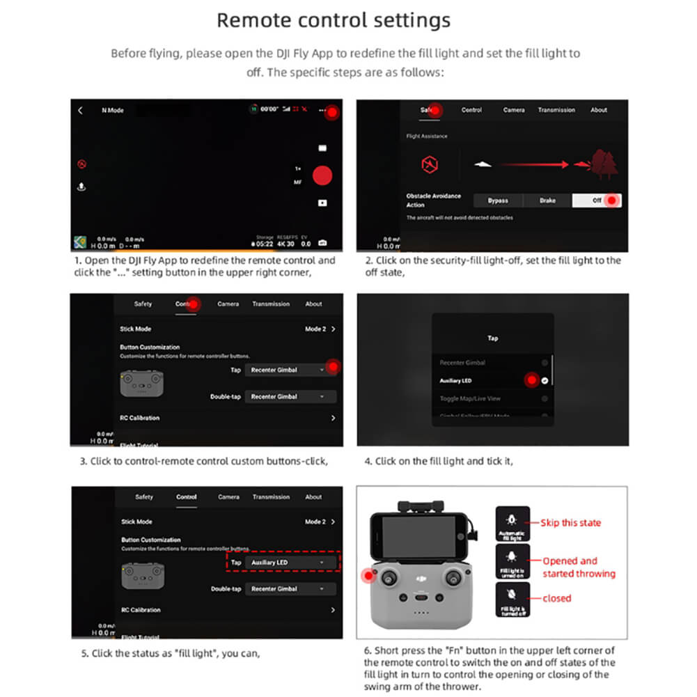 Remote Control Airdrop Delivery System Replacement for DJI Air 2S