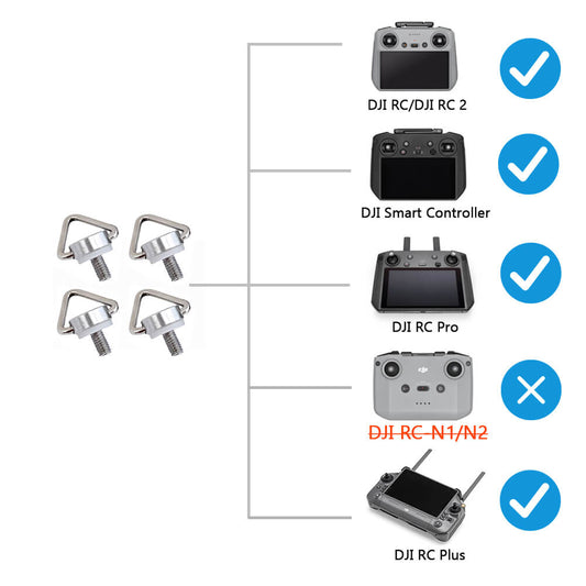 4 pcs Lanyard Screw Buckles Replacement for DJI RC/RC Pro/RC Plus