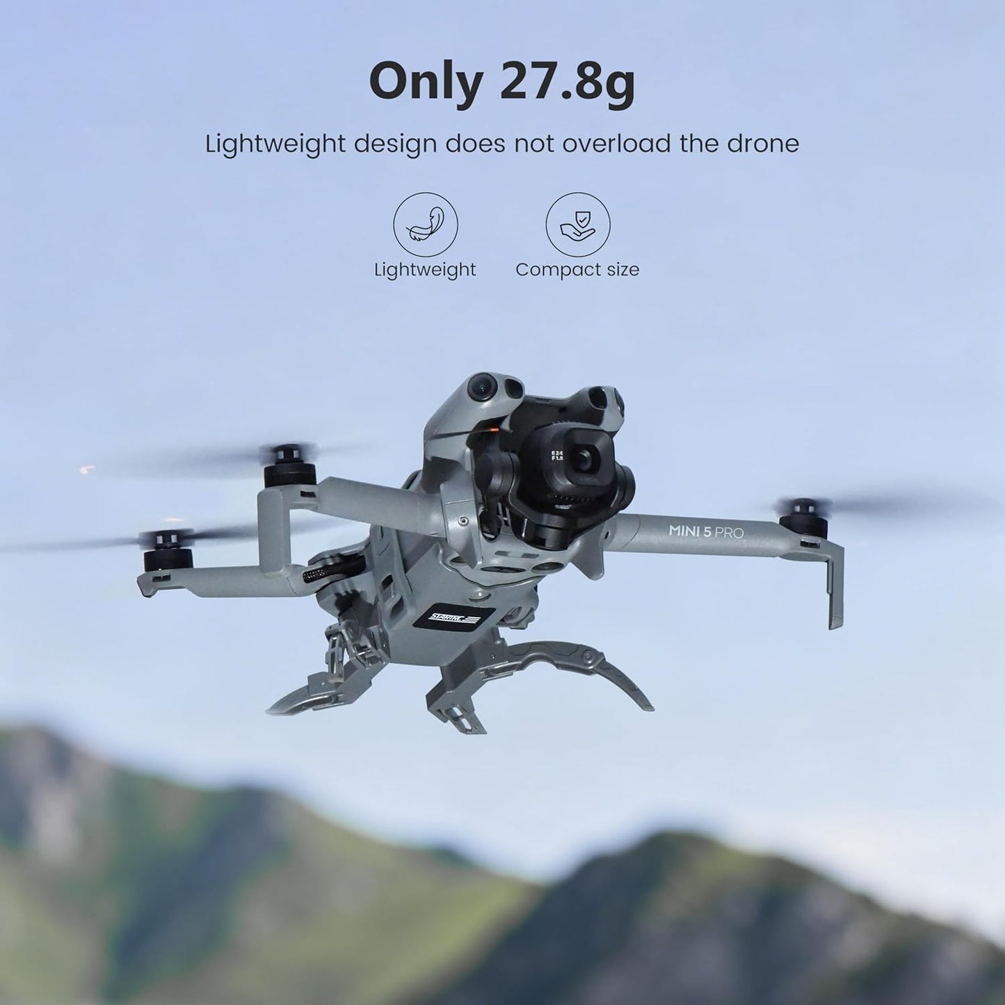 Landing Gear for DJI Mini 5 Pro, Foldable Extended Landing Legs, Quick Release Drone Protector, Lightweight Heightened - ScrubMarter