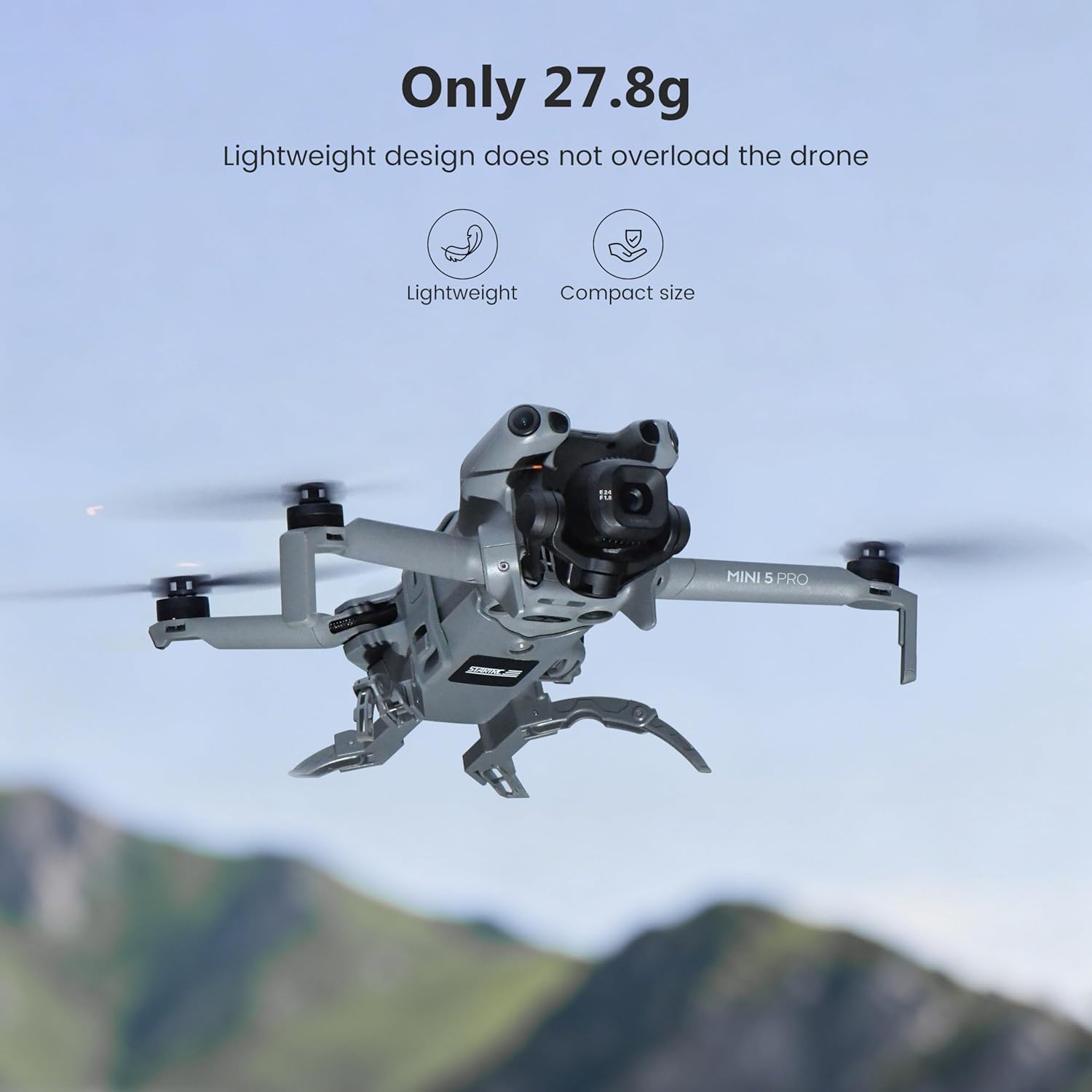 Landing Gear for DJI Mini 5 Pro, Foldable Extended Landing Legs, Quick Release Drone Protector, Lightweight Heightened - ScrubMarter