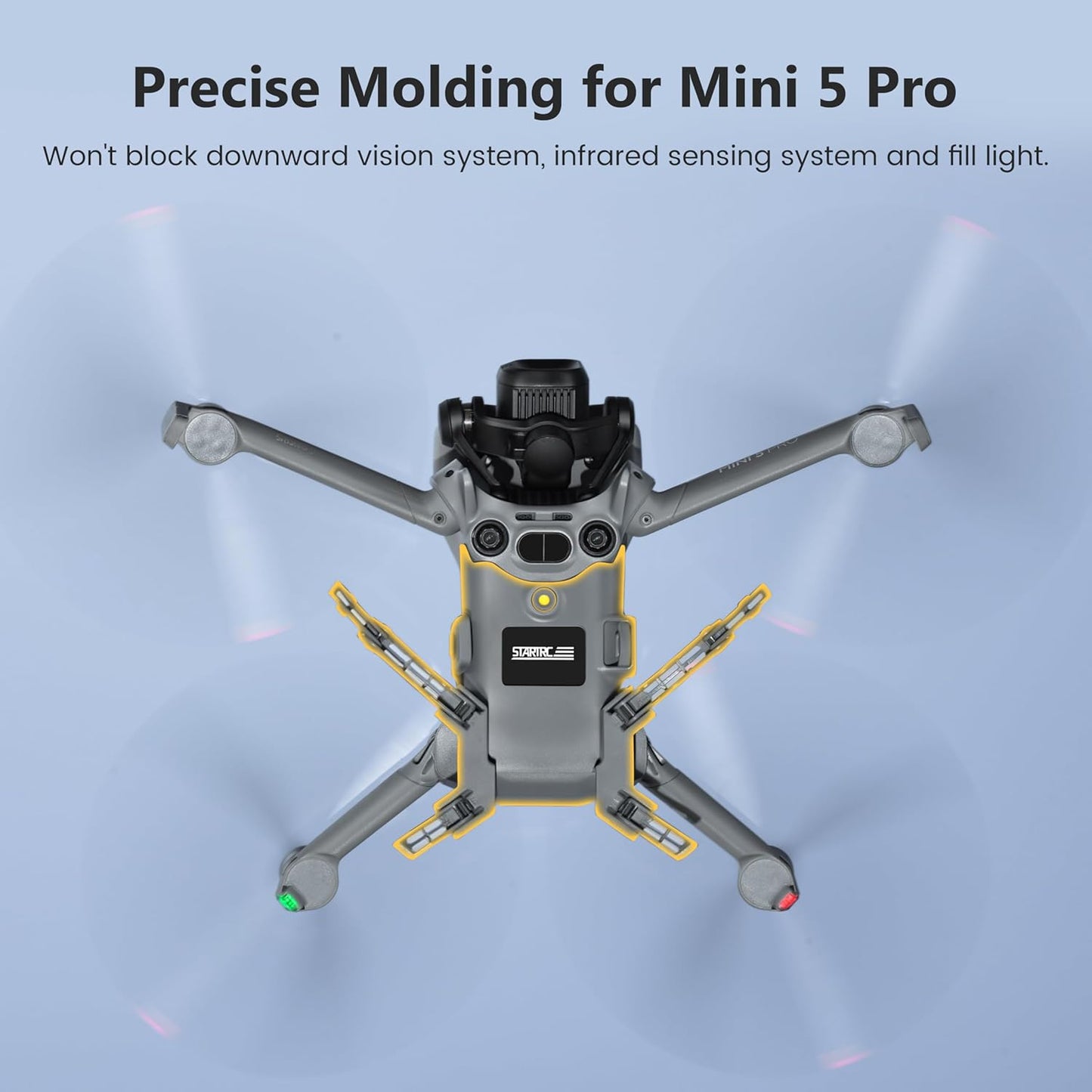 Landing Gear for DJI Mini 5 Pro, Foldable Extended Landing Legs, Quick Release Drone Protector, Lightweight Heightened - ScrubMarter