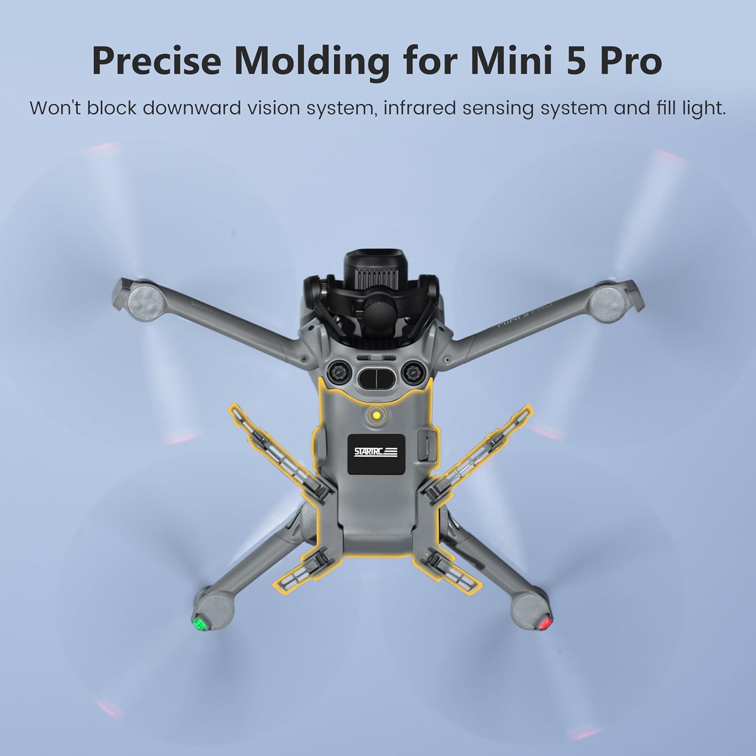 Landing Gear for DJI Mini 5 Pro, Foldable Extended Landing Legs, Quick Release Drone Protector, Lightweight Heightened - ScrubMarter