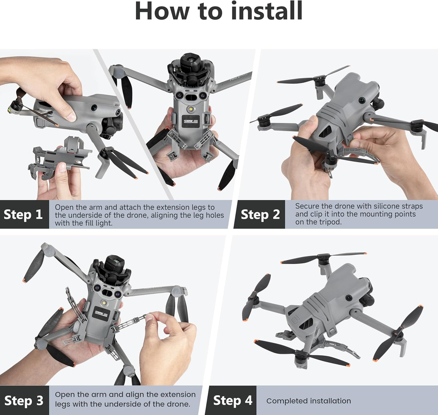 Landing Gear for DJI Mini 5 Pro, Foldable Extended Landing Legs, Quick Release Drone Protector, Lightweight Heightened - ScrubMarter