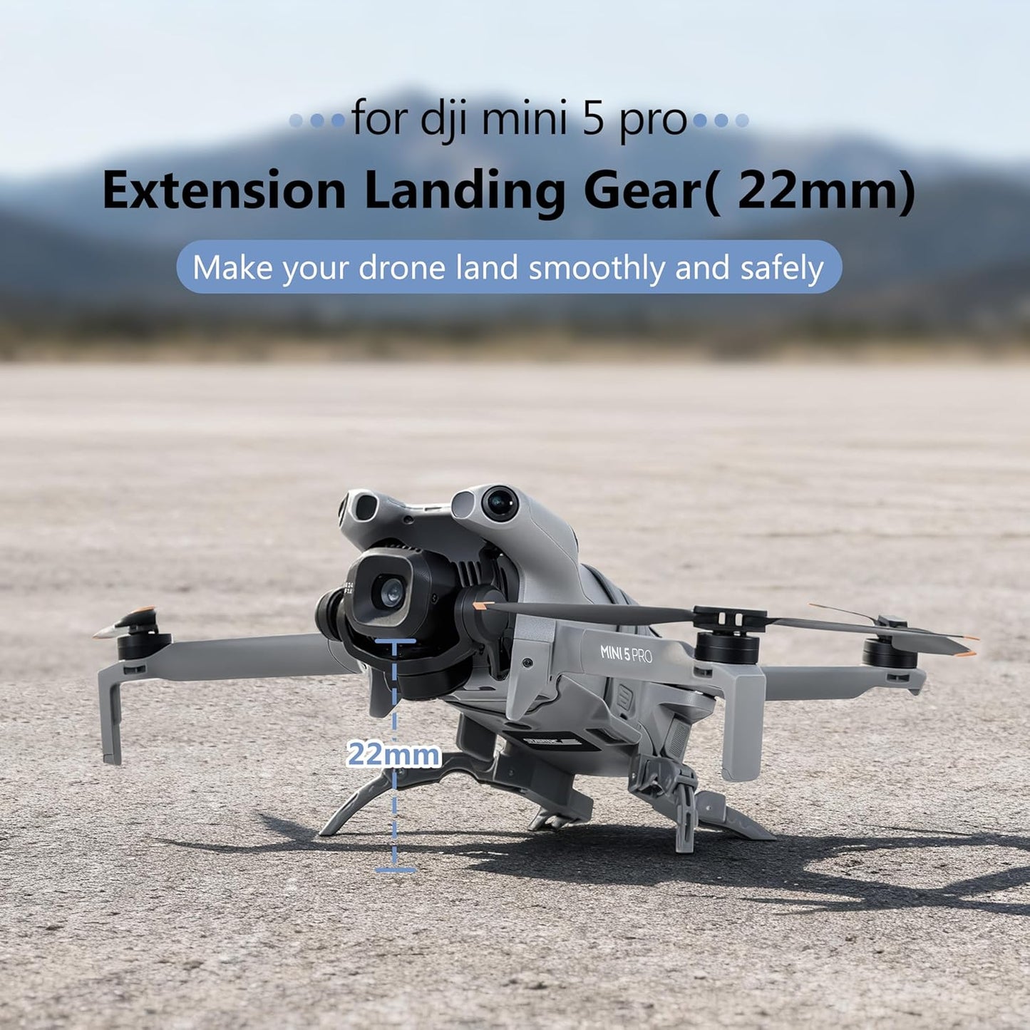 Landing Gear for DJI Mini 5 Pro, Foldable Extended Landing Legs, Quick Release Drone Protector, Lightweight Heightened