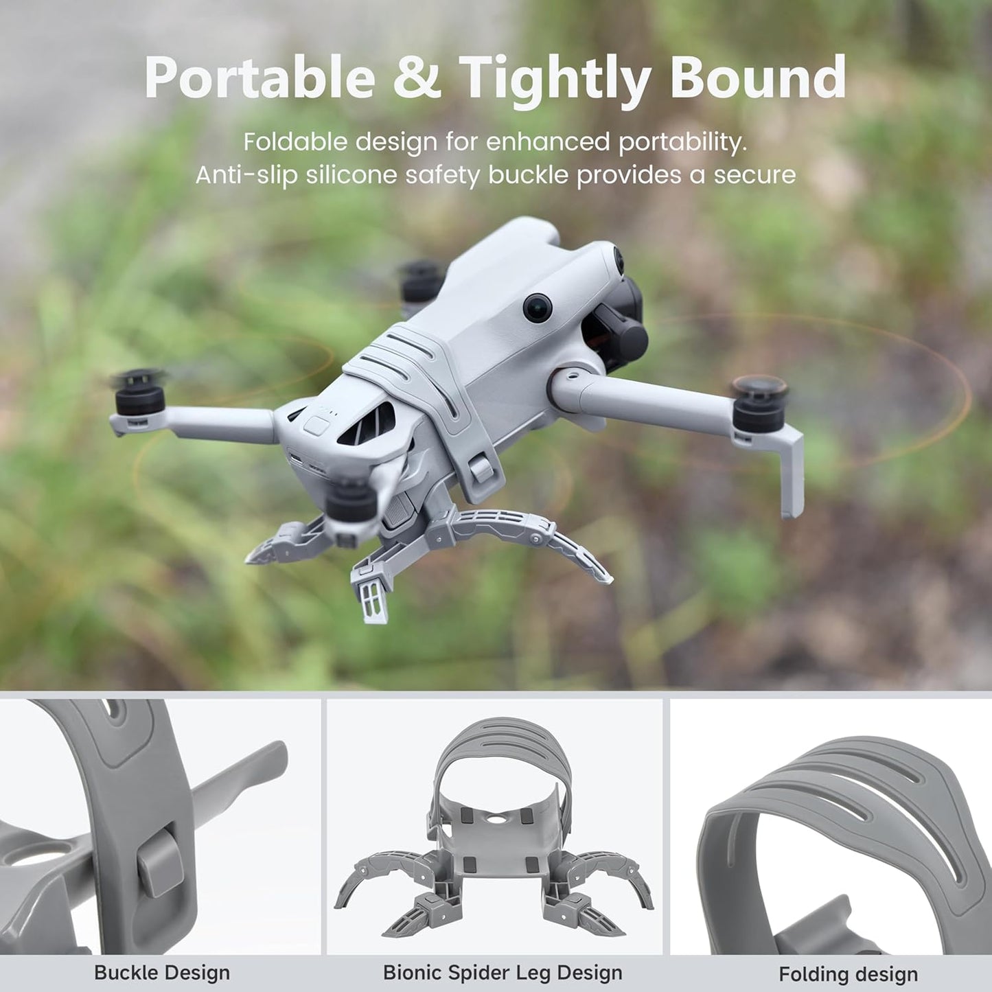 Landing Gear for DJI Mini 5 Pro, Foldable Extended Landing Legs, Quick Release Drone Protector, Lightweight Heightened
