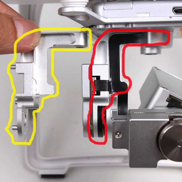 Gimbal Yaw/Roll Arm Bracket Replacement for Phantom 3 Pro/Adv