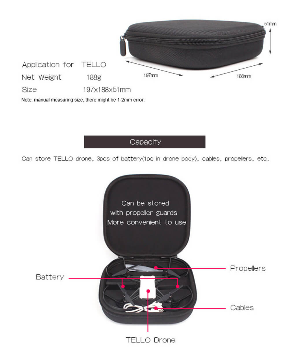 Carry Case Replacement for Tello Drone