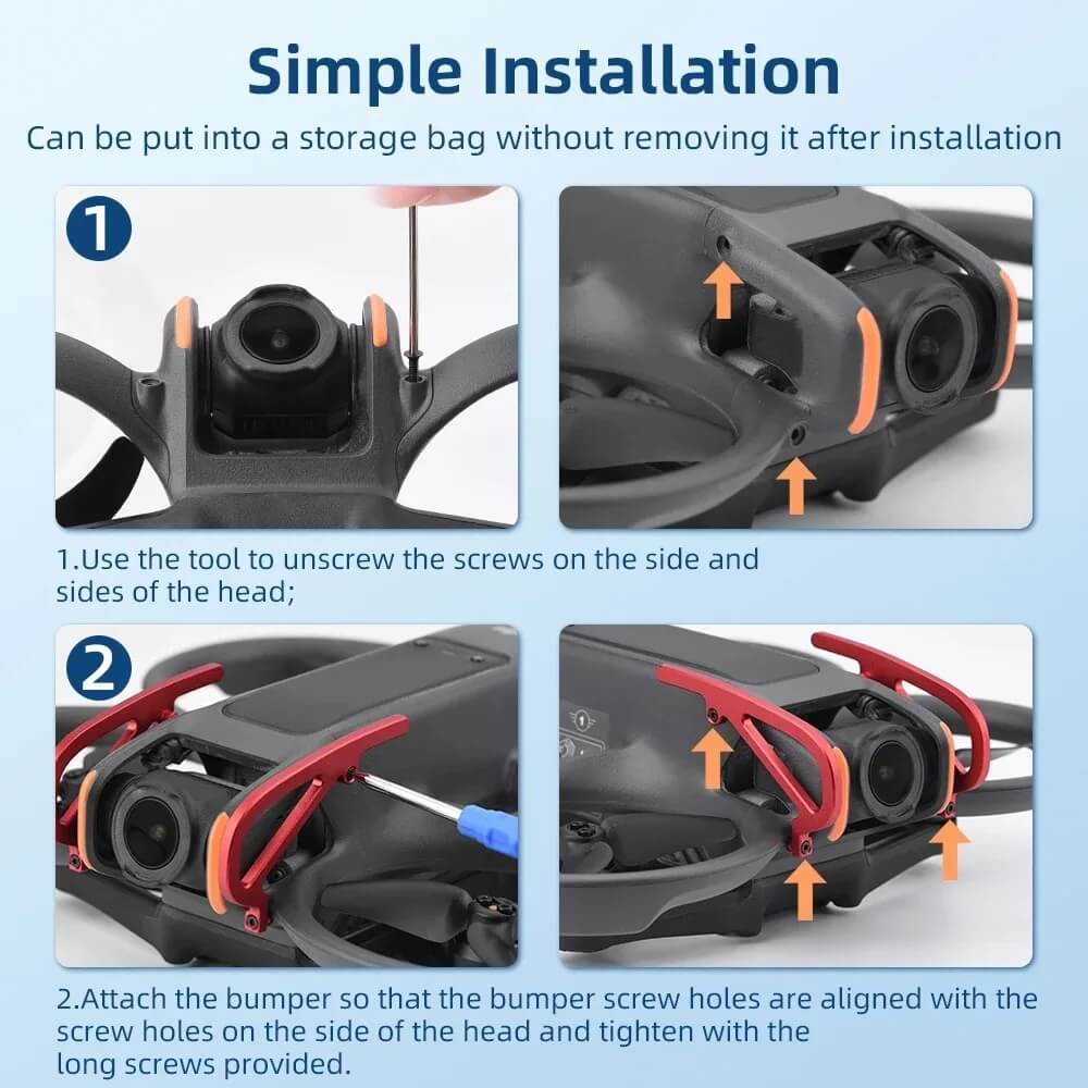 Gimbal Protective Bumper Replacement for DJI Avata 2 (Red)