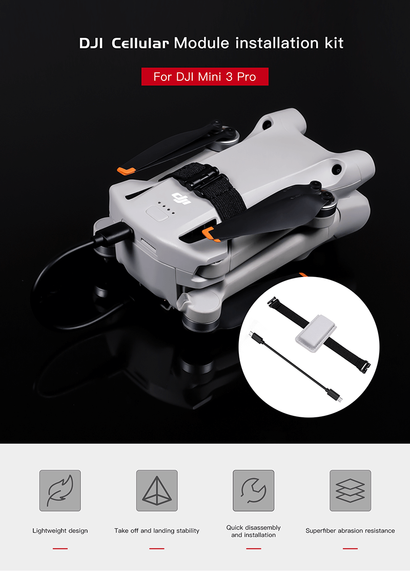 Mounting Kit Replacement for DJI Mini 3 Pro 4G Cellular Dongle