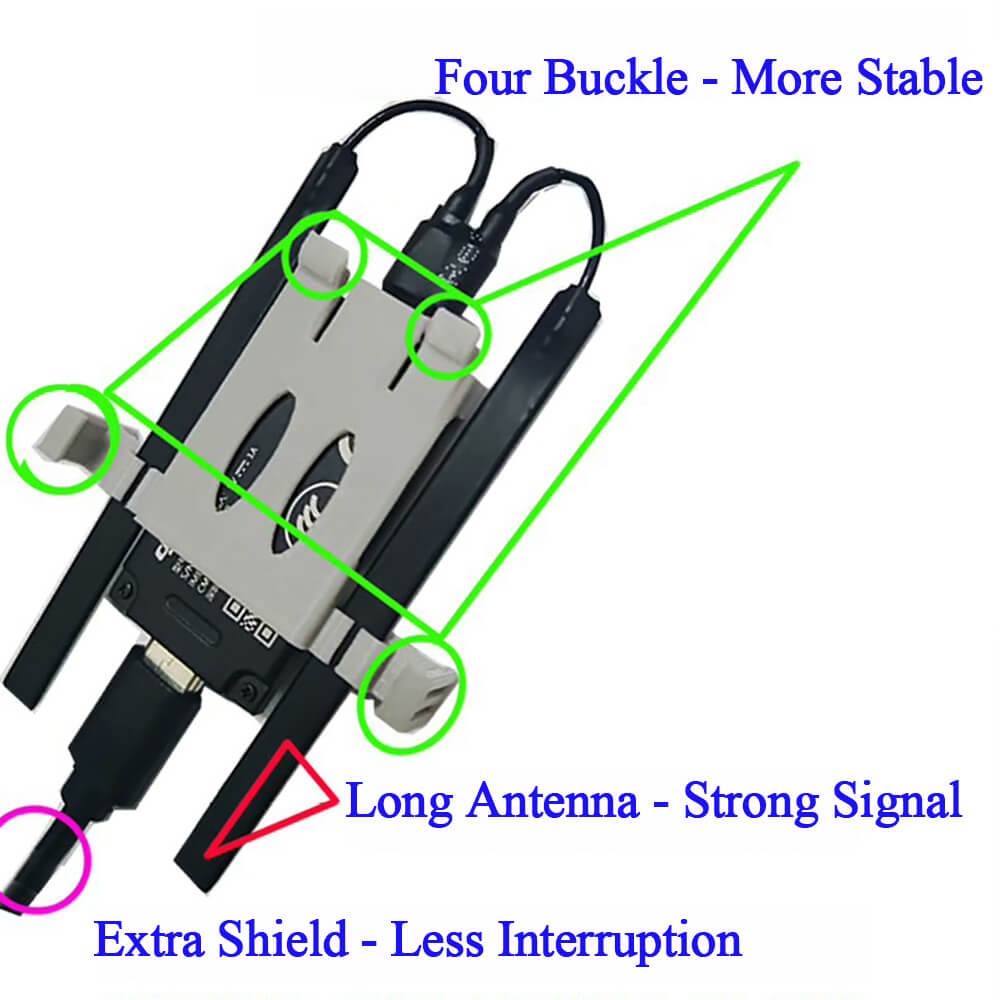 Cellular Dongle 2 Mounting Kit with Antennas Replacement for DJI Mini 4 Pro