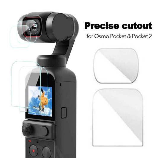 2 Sets Screen and Camera Protective Film Replacement for DJI OSMO Pocket 2/1