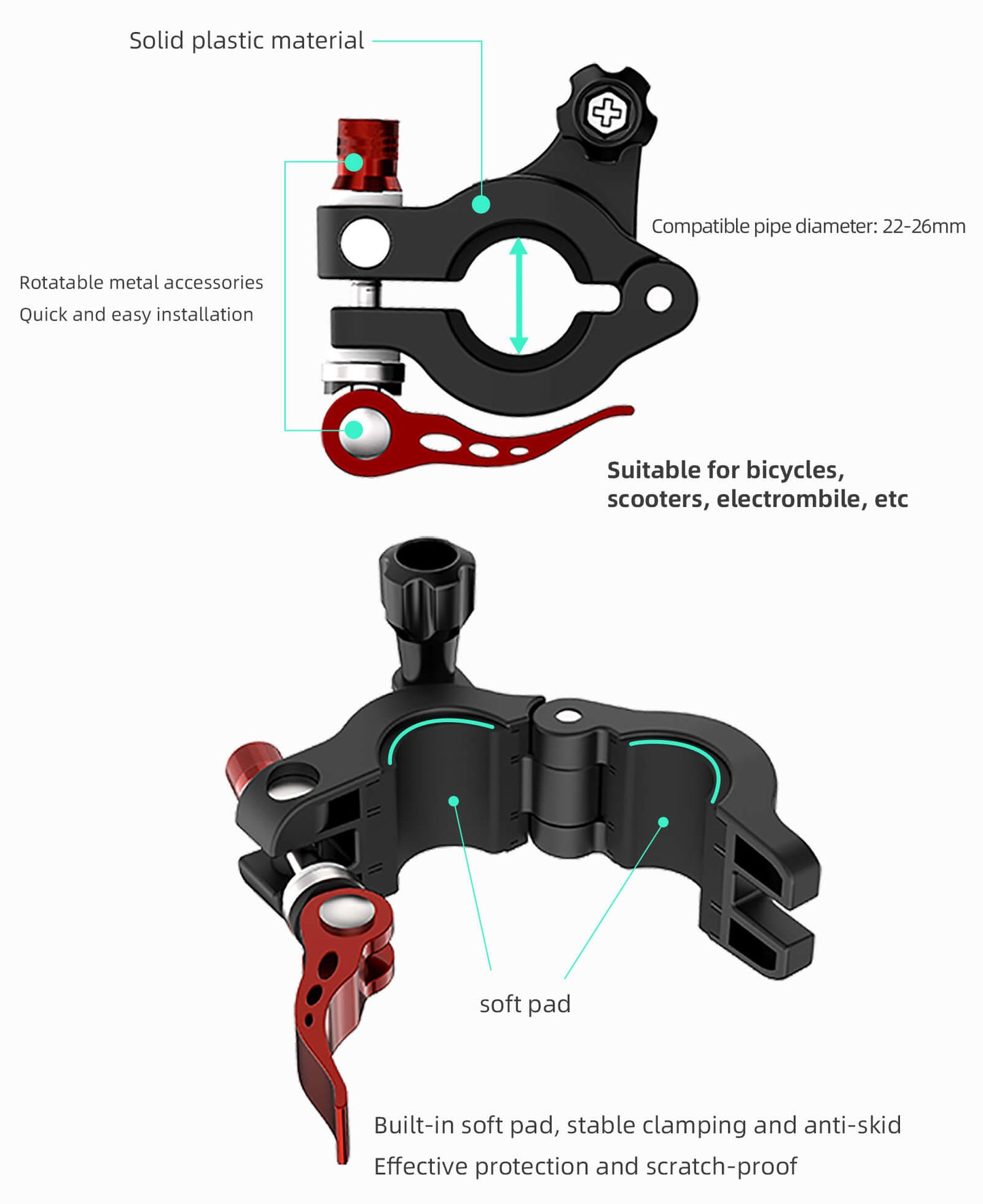 Bike Mount Bracket Replacement for DJI RC/DJI RC 2