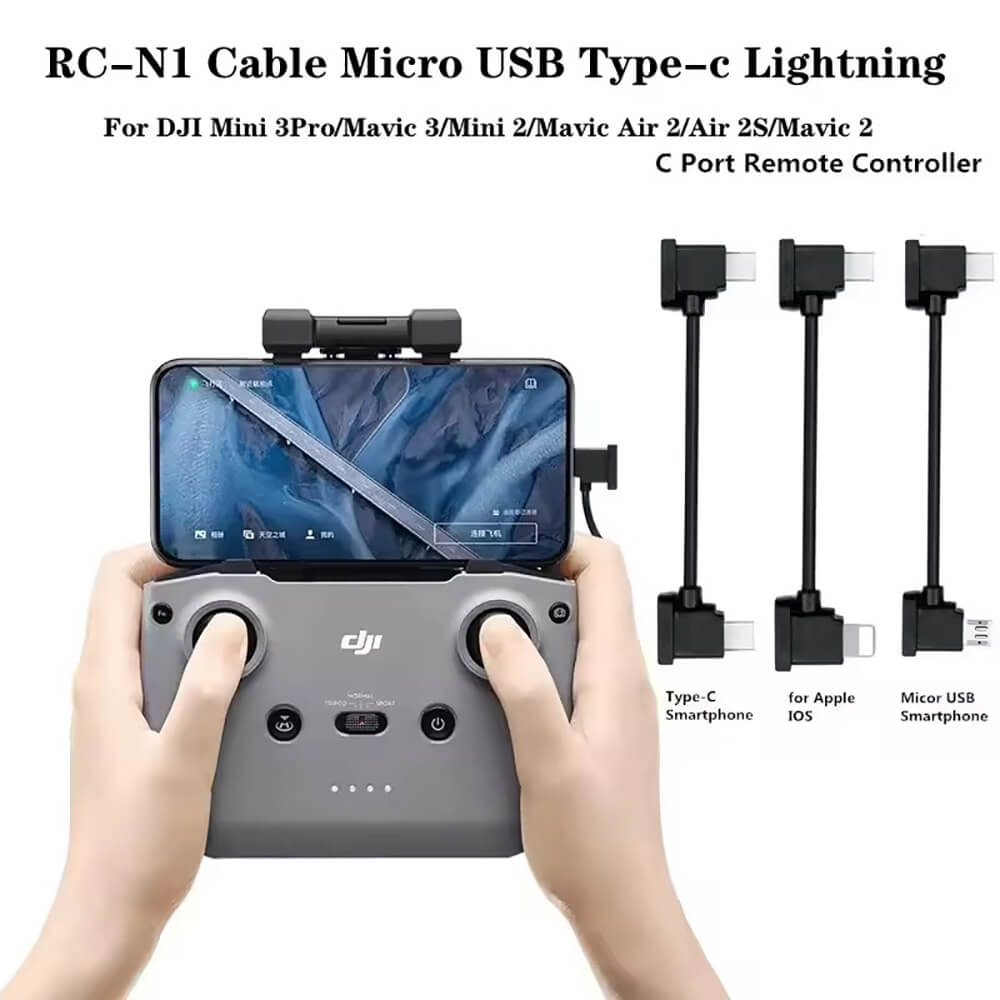 2 pcs 15CM/30CM Phone/Tablet Cable Replacement for DJI RC-N Series Controllers