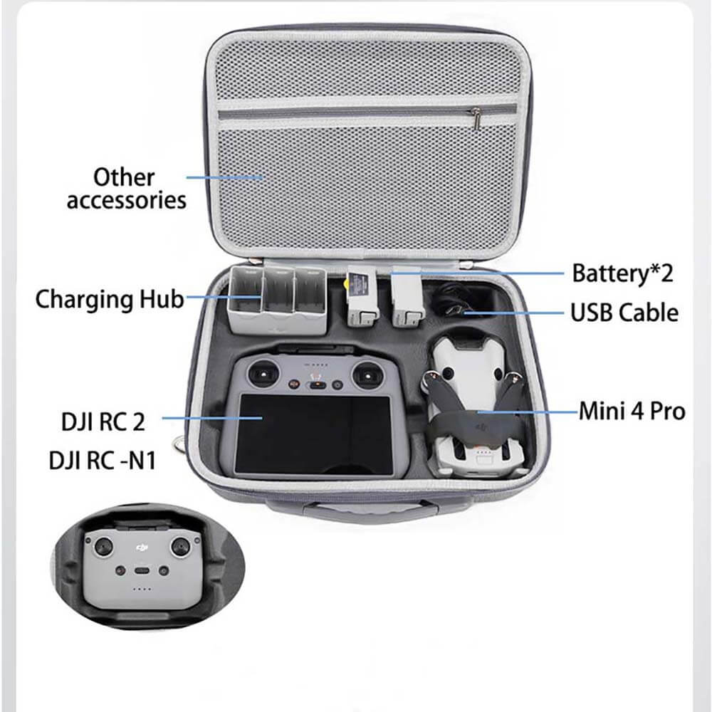 Integrated Carry Case Replacement for DJI Mini 4 Pro