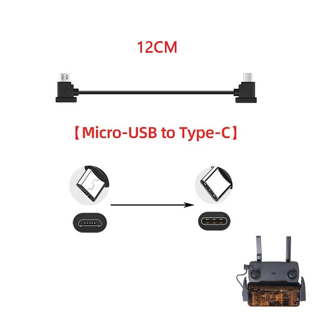 2 pcs 12CM/30CM Phone/Tablet Cable Replacement for the RC of Mavic 2/Mavic Pro/Mavic Air/Mavic Mini/Spark