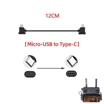 2 pcs 12CM/30CM Phone/Tablet Cable Replacement for the RC of Mavic 2/Mavic Pro/Mavic Air/Mavic Mini/Spark