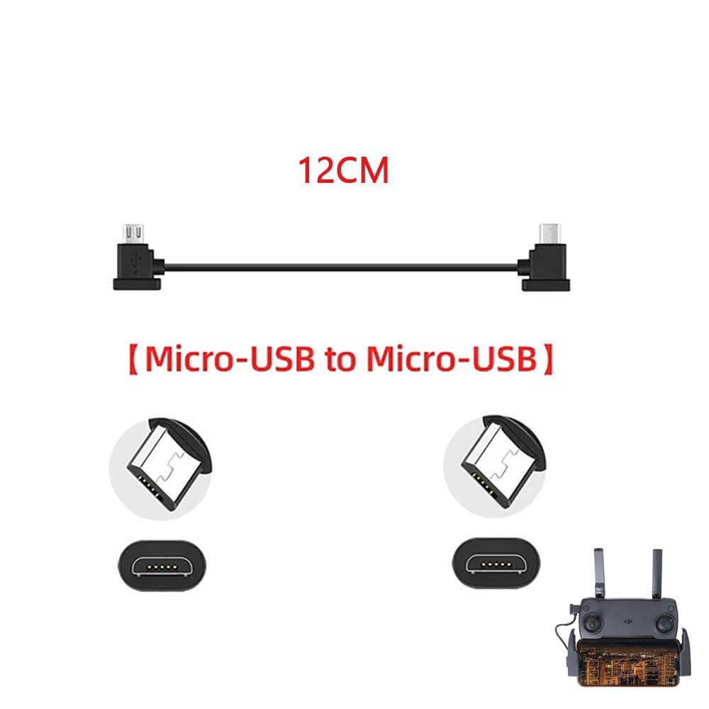 2 pcs 12CM/30CM Phone/Tablet Cable Replacement for the RC of Mavic 2/Mavic Pro/Mavic Air/Mavic Mini/Spark