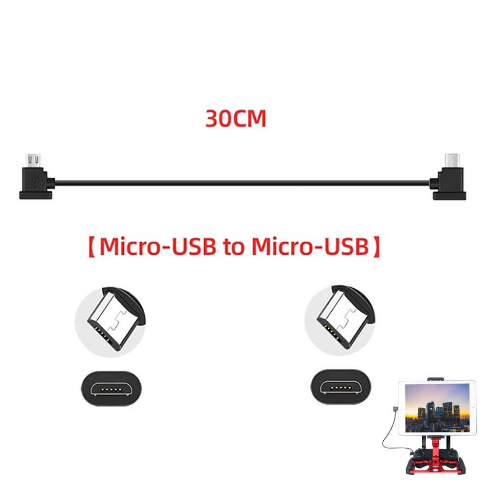 2 pcs 12CM/30CM Phone/Tablet Cable Replacement for the RC of Mavic 2/Mavic Pro/Mavic Air/Mavic Mini/Spark