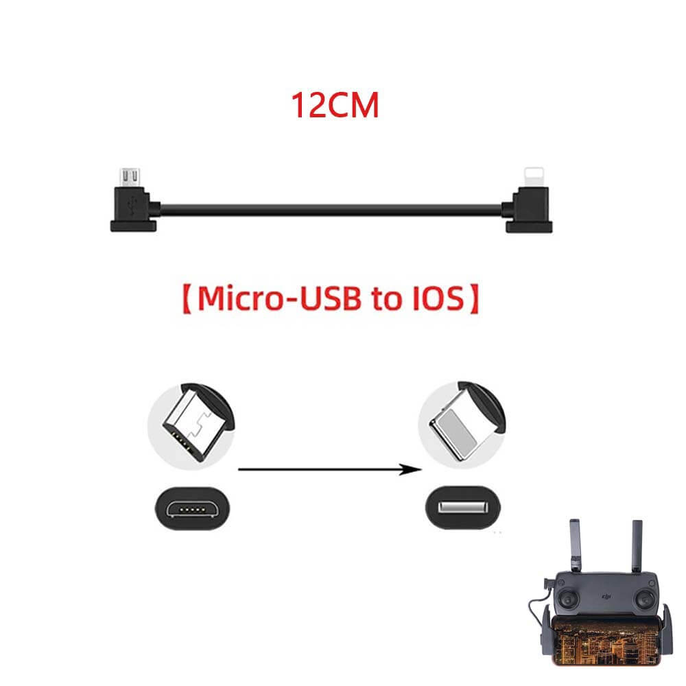 2 pcs 12CM/30CM Phone/Tablet Cable Replacement for the RC of Mavic 2/Mavic Pro/Mavic Air/Mavic Mini/Spark