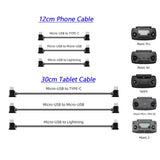 2 pcs 12CM/30CM Phone/Tablet Cable Replacement for the RC of Mavic 2/Mavic Pro/Mavic Air/Mavic Mini/Spark