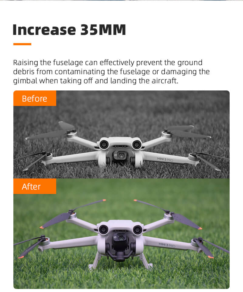 Foldable Height Extender Replacement for DJI Mini 3 Pro