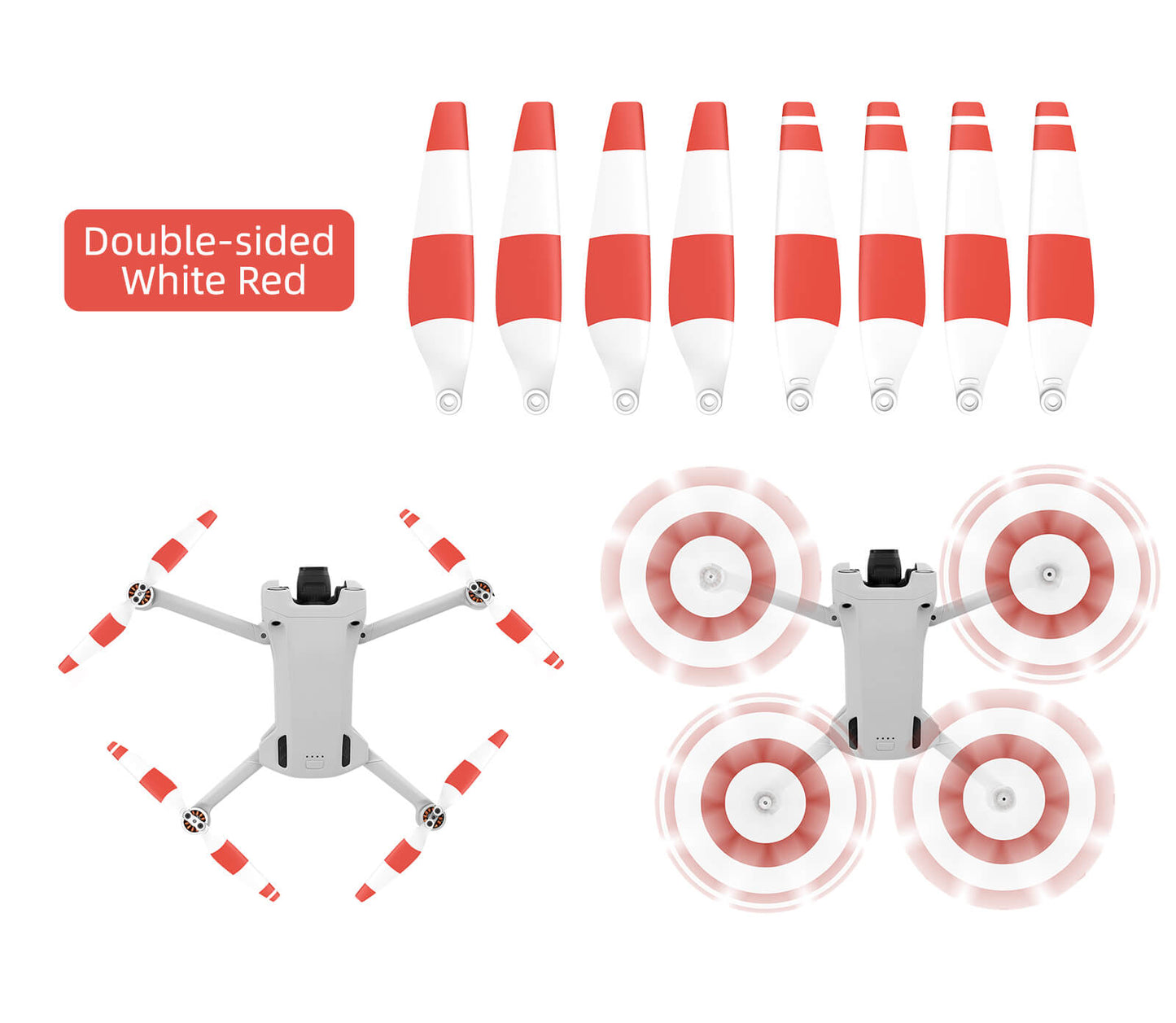 2 Pairs Colored Propellers Replacement for DJI Mini 3/4 Pro