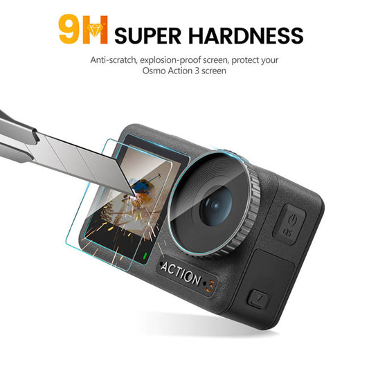 2 Pack Screen and Lens Protective Film Replacement for OSMO Action 3