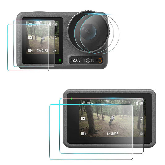 2 Pack Screen and Lens Protective Film Replacement for OSMO Action 3