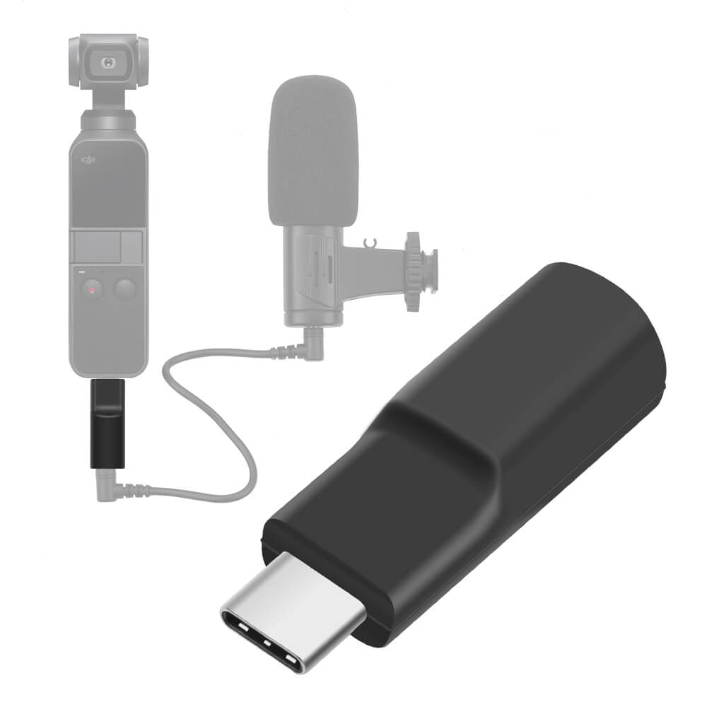 3.5mm Mic Audio Adapter Replacement for OSMO Pocket 1/2