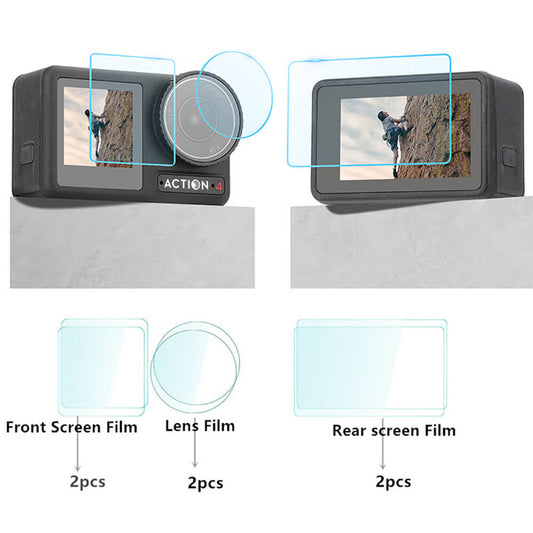 2 Pack of Screens&Lens Protective Film Replacement for OSMO Action 4